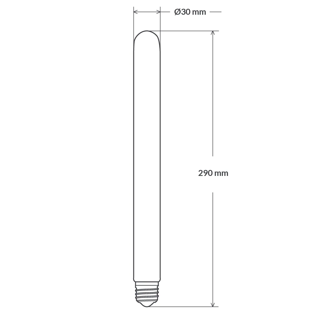 4W Long Tube Vintage LED Bulb E27 in Extra Warm