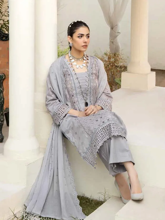 Aafreen by Riaz Arts Embroidered Chikankari Schiffli Lawn 3Pc AF-06