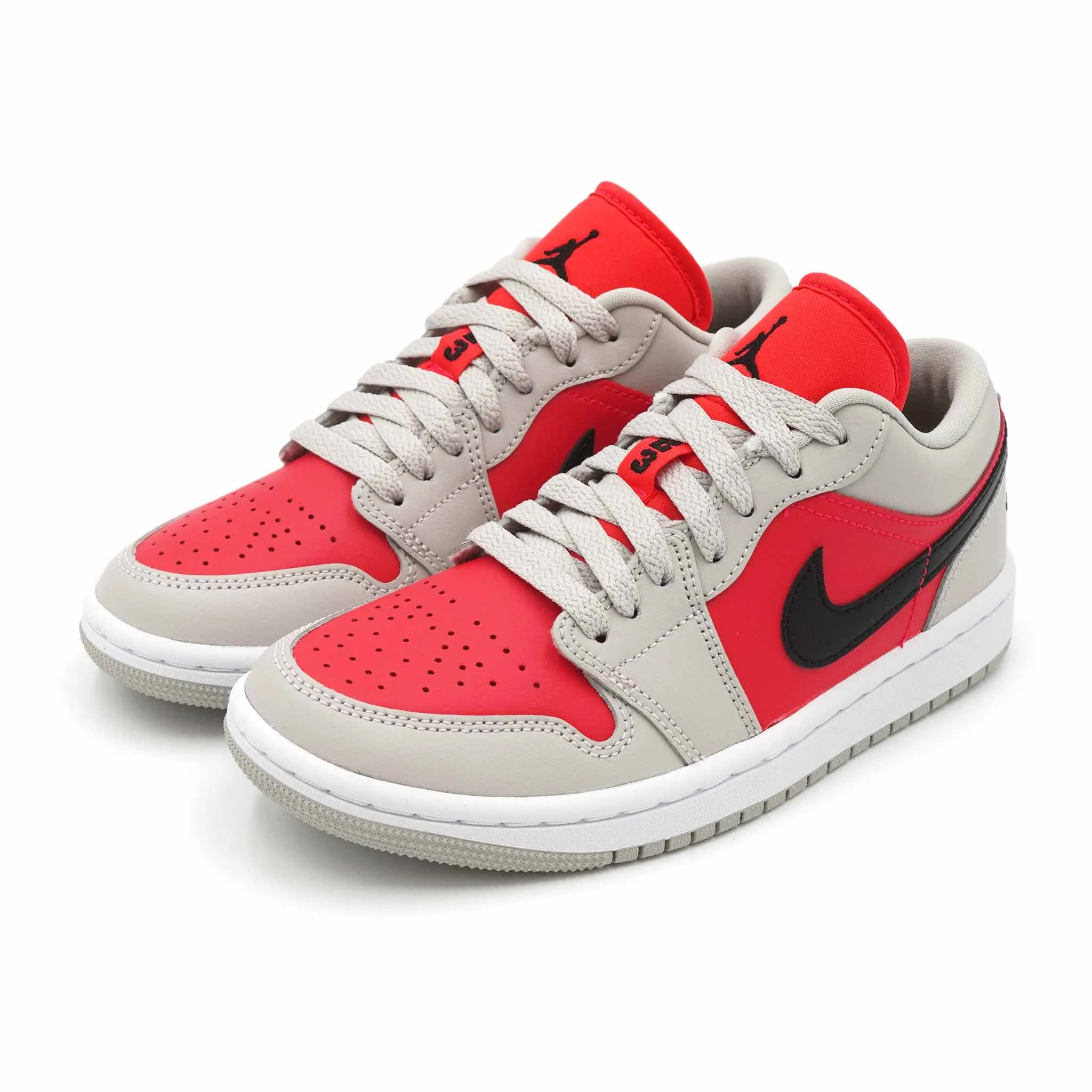 AIR JORDAN 1 RETRO LOW LIGHT IRON ORE SIREN RED W 2022