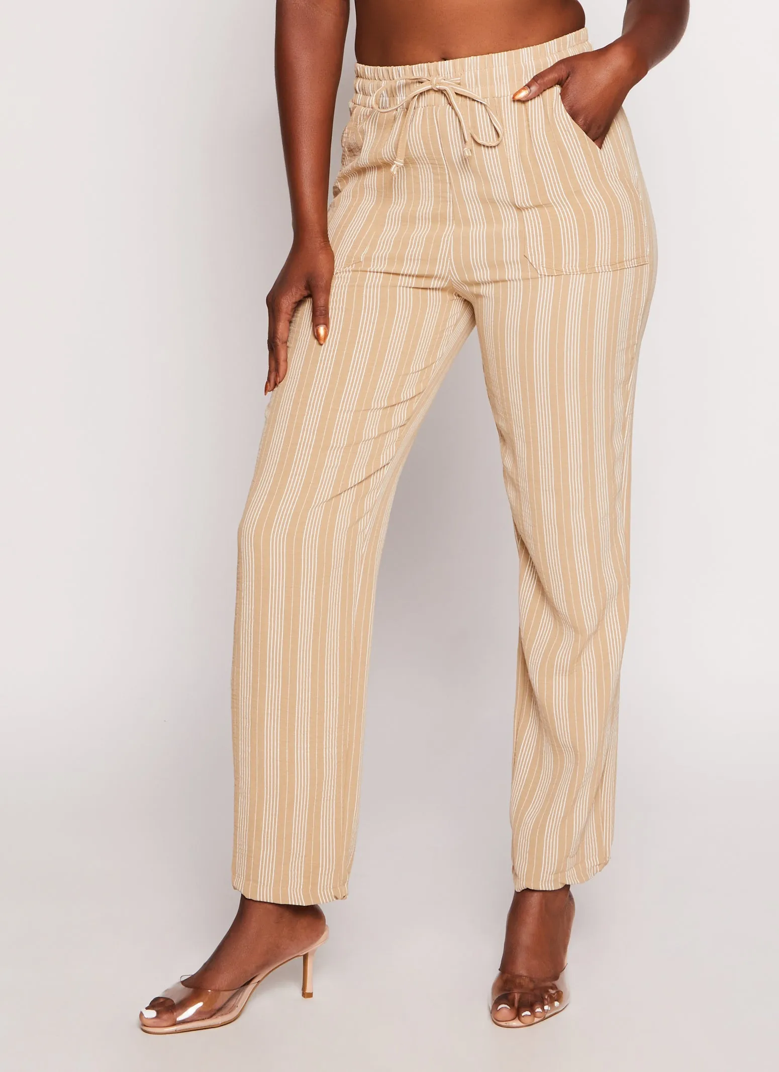 Airy Striped Pants