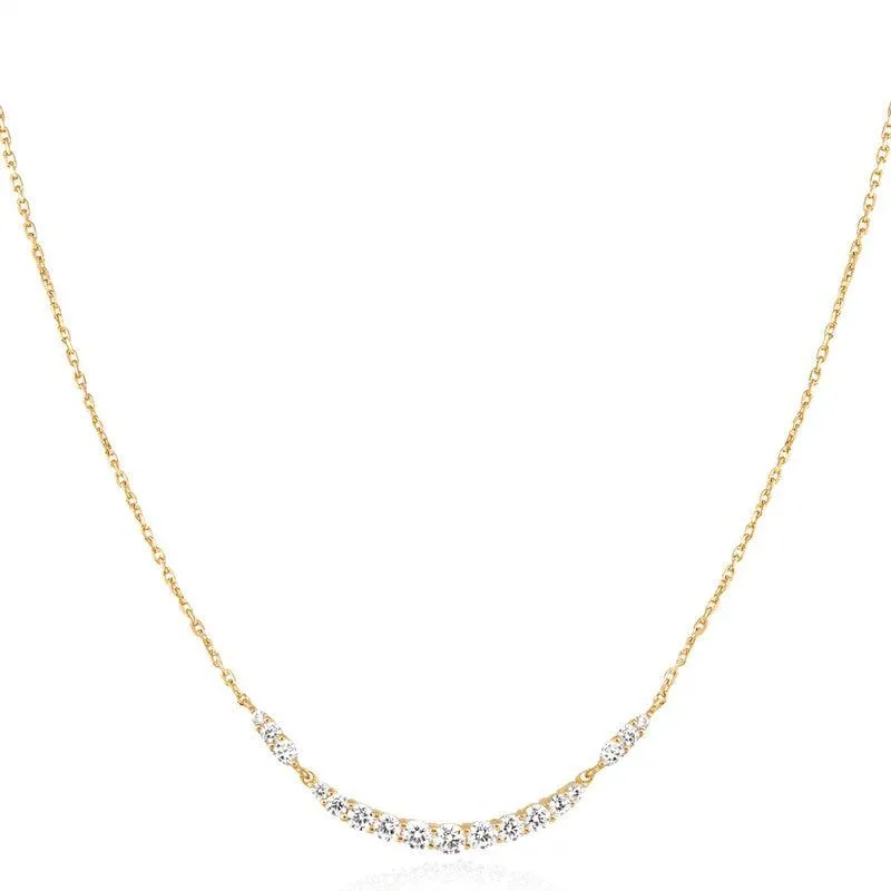 Ania Haie Gold Arc Pave Necklace