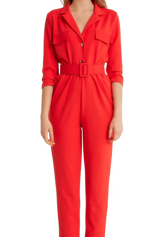 Ankle Length Pockets Jumpsuit