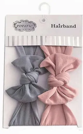 Baby Girl's Big Bow Headband (Set of 2pcs)