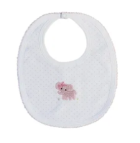 Baby Girl's "Elephant Collection" Pima Cotton Bib