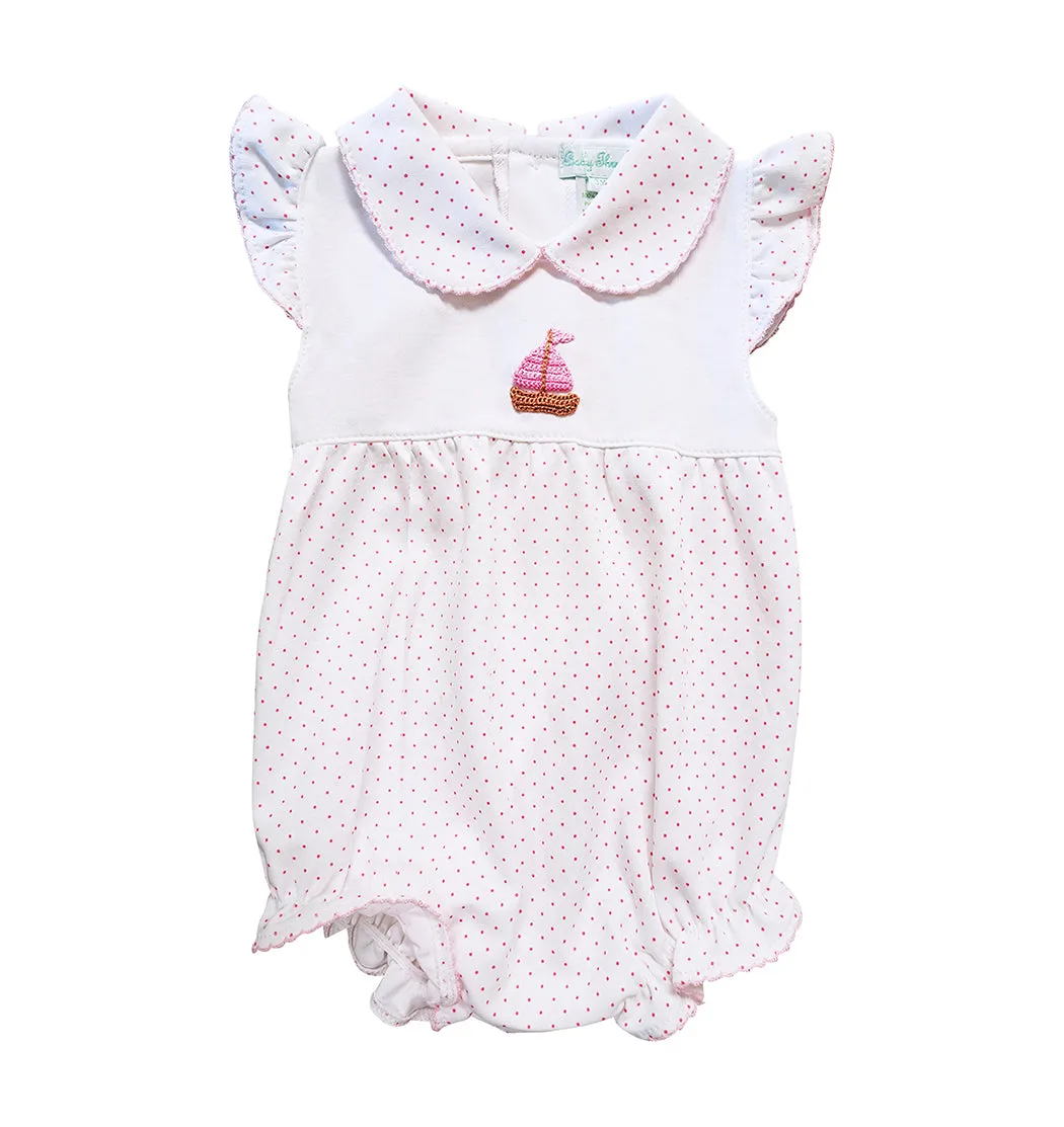 Baby Girl's Sailboat Print Romper