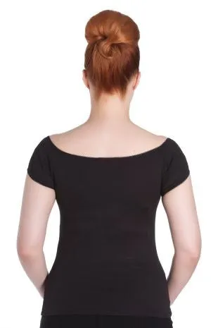 Bardot Black Tie Top- XS-3XL!