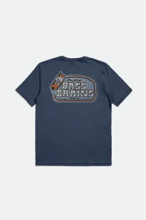 Bass Brains Boat S/S Standard Tee - Washed Navy