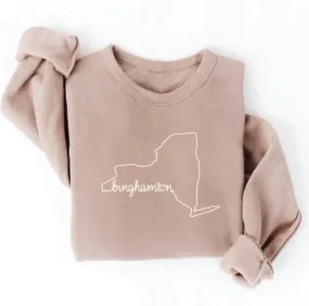 Binghamton Heart Embroidered Crewneck