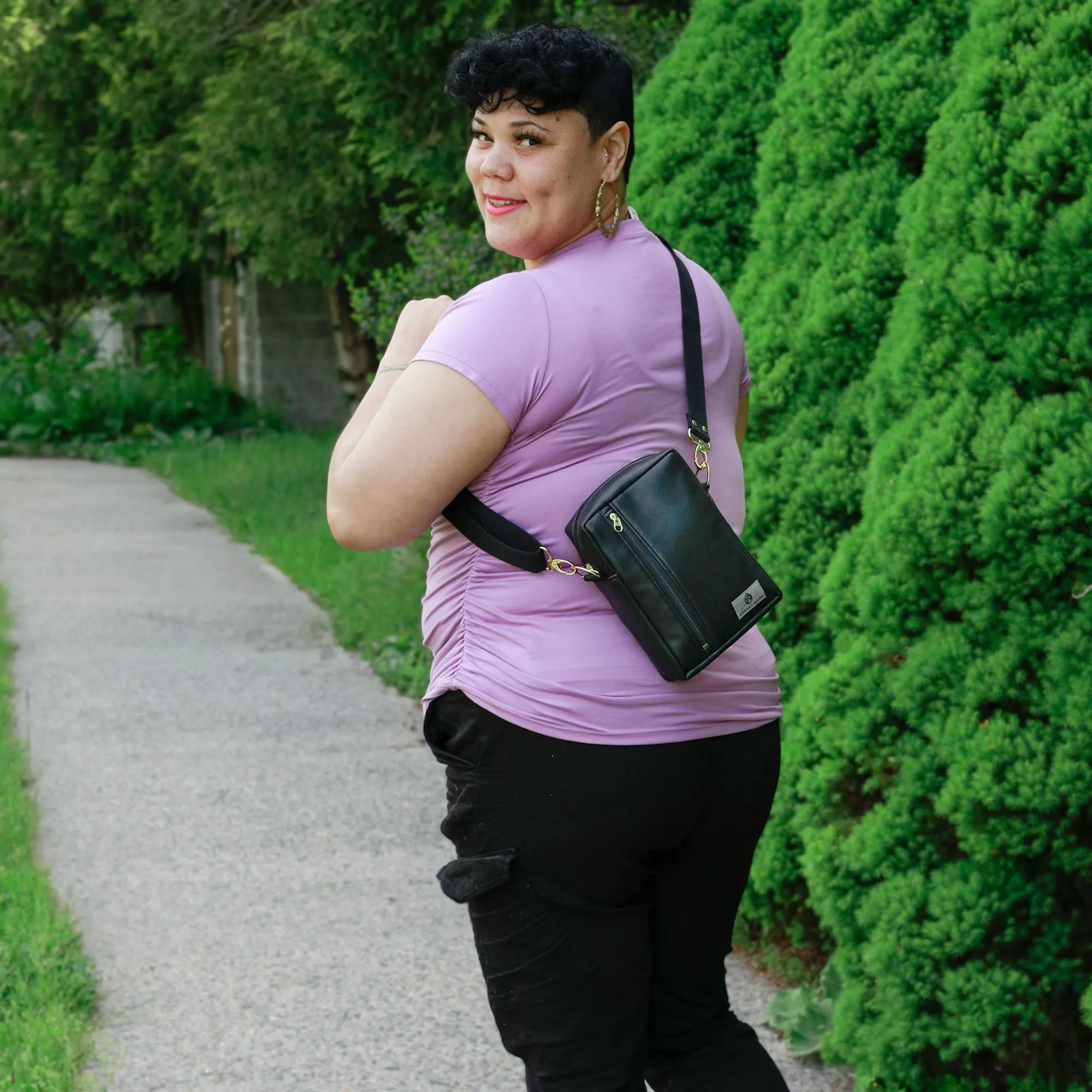 Black Vertical Errand Bag