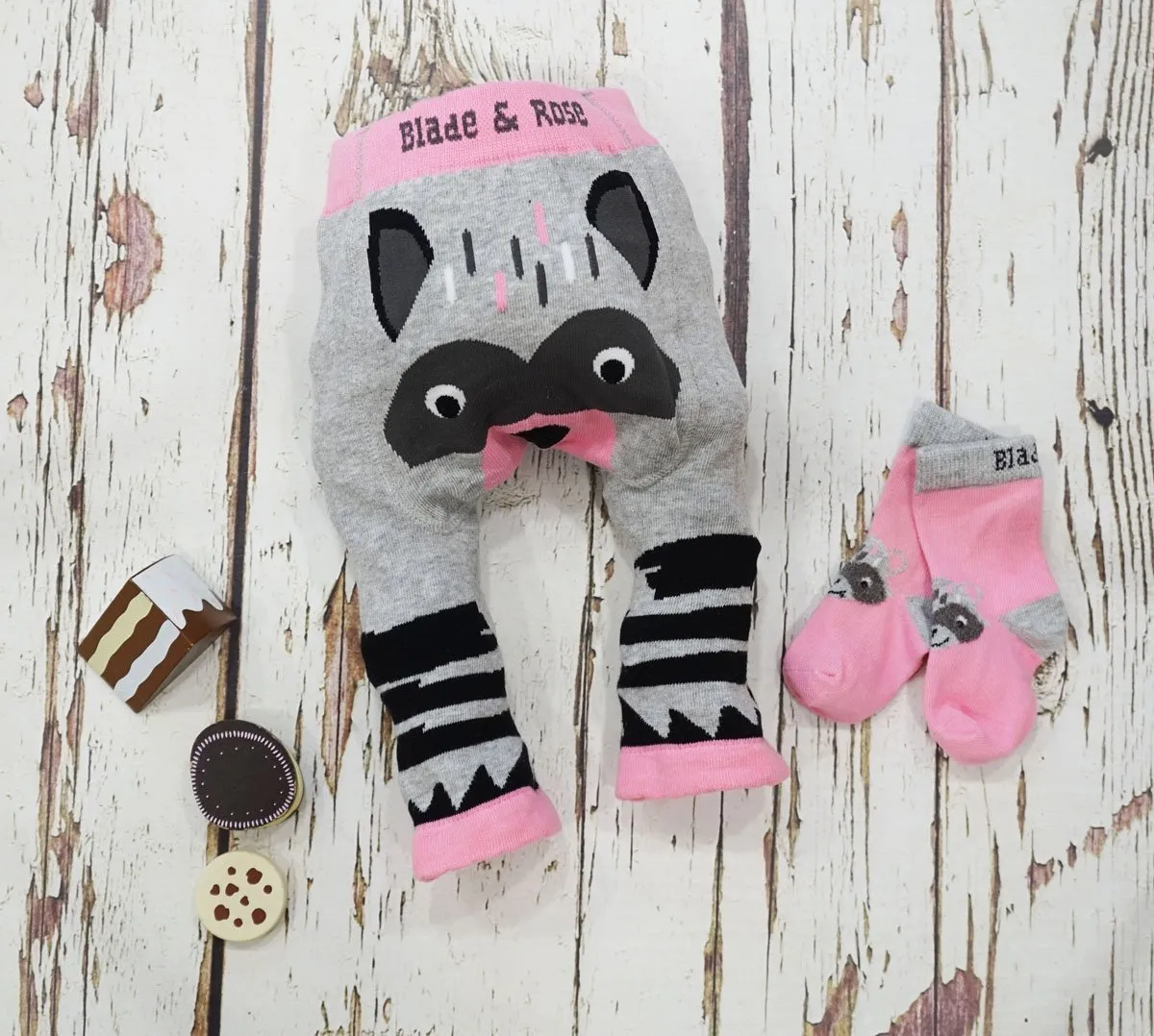 Blade and Rose Raccoon Cotton Socks 可愛浣熊全棉嬰兒襪