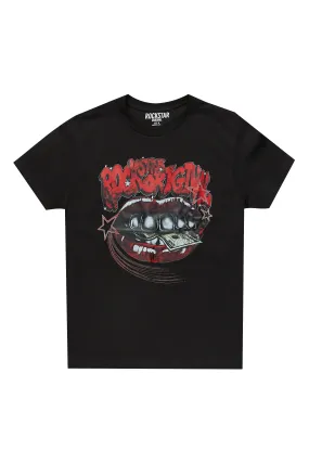 Boys Kaizen Black Graphic T-Shirt