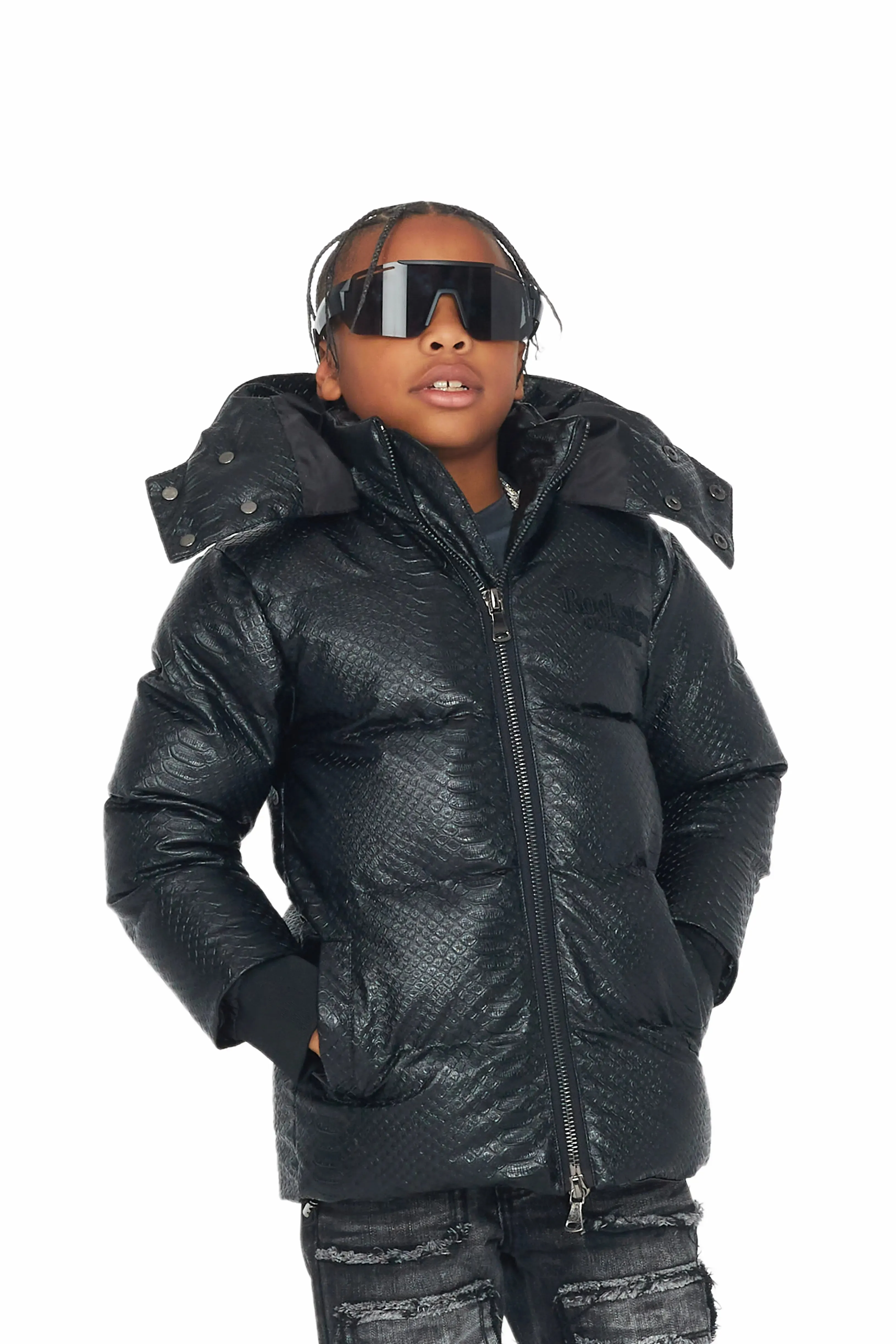 Boys Luka Black  Puffer Jacket