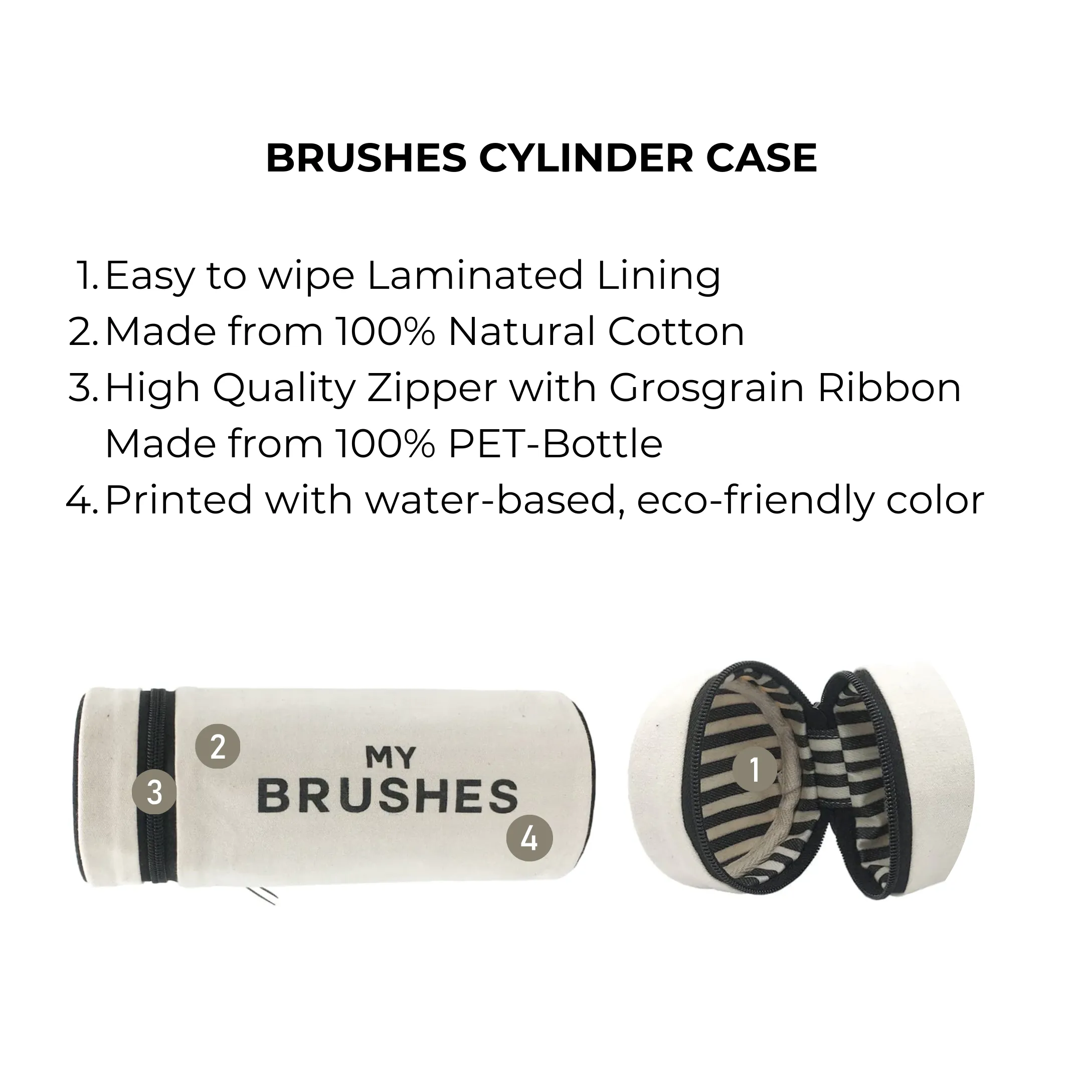 Brushes, Cylinder Case, Cream