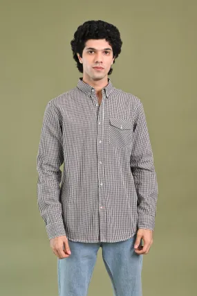 BUTTON DOWN DOBBY CHECK SHIRT