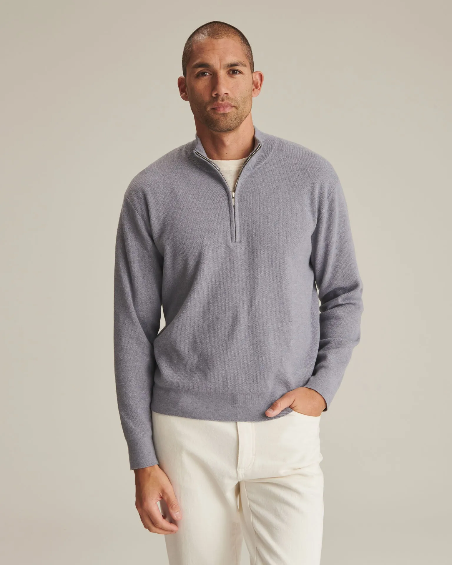 Café Cotton Cashmere Quarter Zip