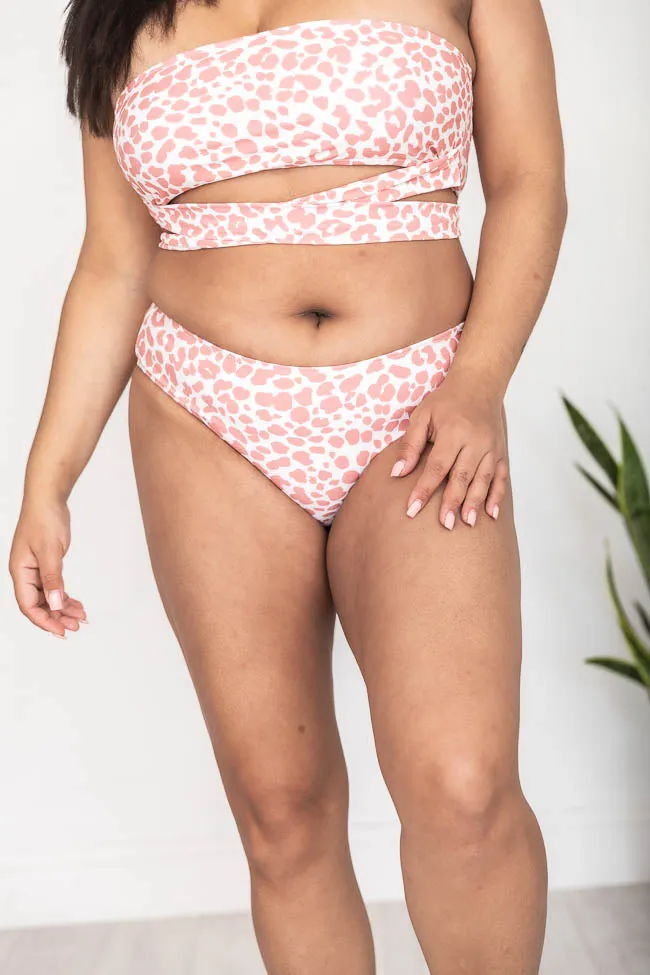 Caught In The Rain Animal Print Mid Rise Bikini Bottoms FINAL SALE