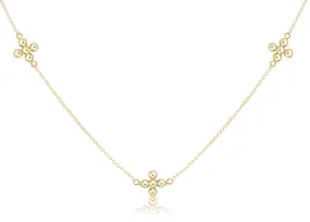 Choker Simplicity Chain Gold - Classic Beaded Signature Cross Gold