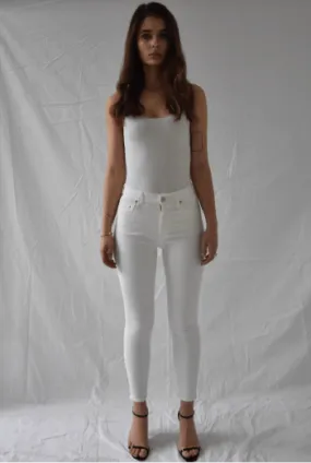 Citizens of Humanity Rocket High Rise Crop Skinny in White