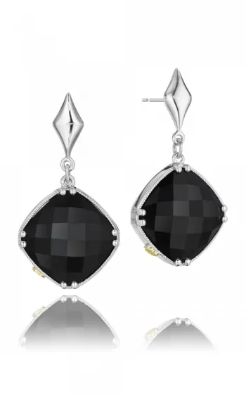 City Lights Checkered Gem Drop Earrings