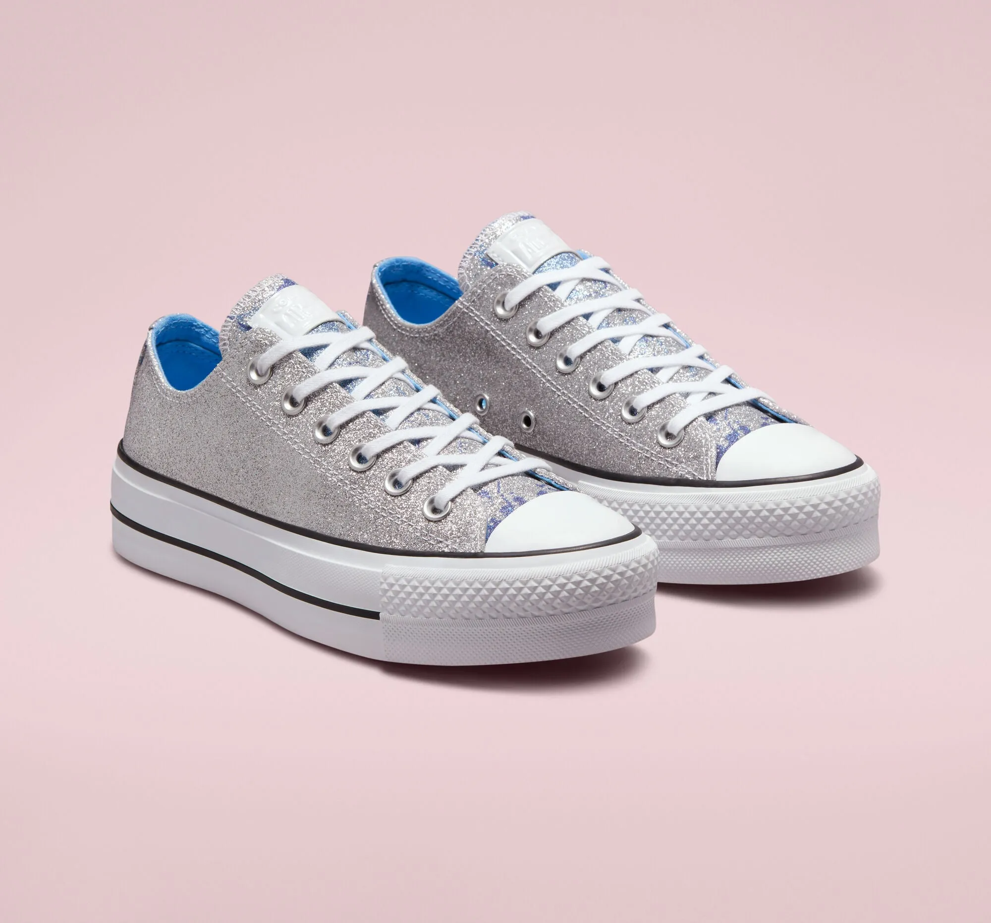 CONVERSE CHUCK PLATEAU Hybrid Shine Lift Silver University Blue