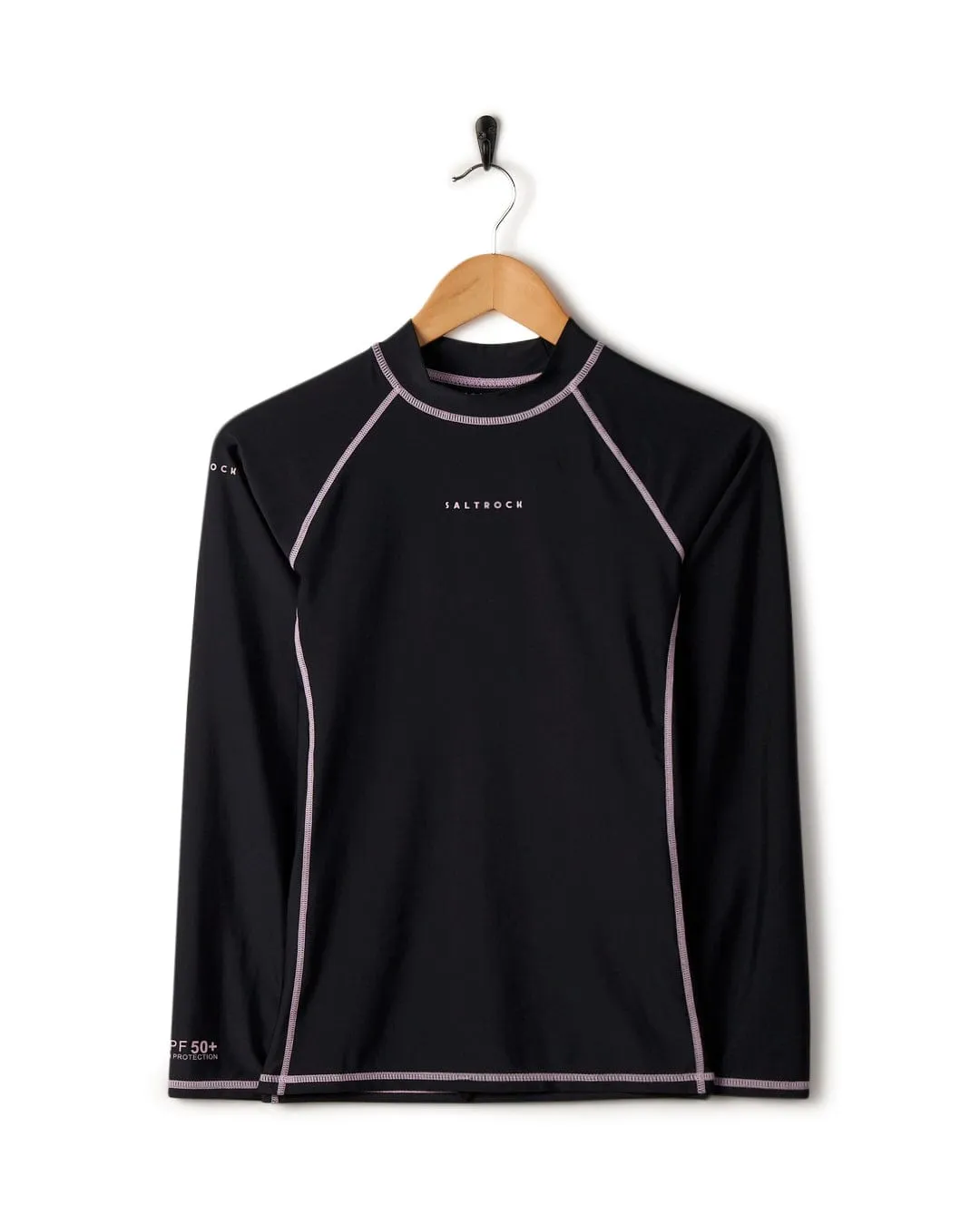 Core - Recycled Womens Long Sleeve Rashvest - Black