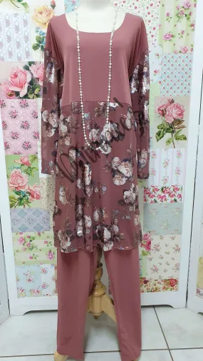 Dusty Pink 2-Piece Pants Set MB0176