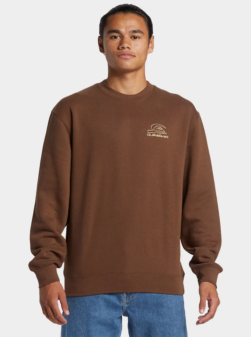 E Peace Out Crew Neck Sweatshirt - Chestnut