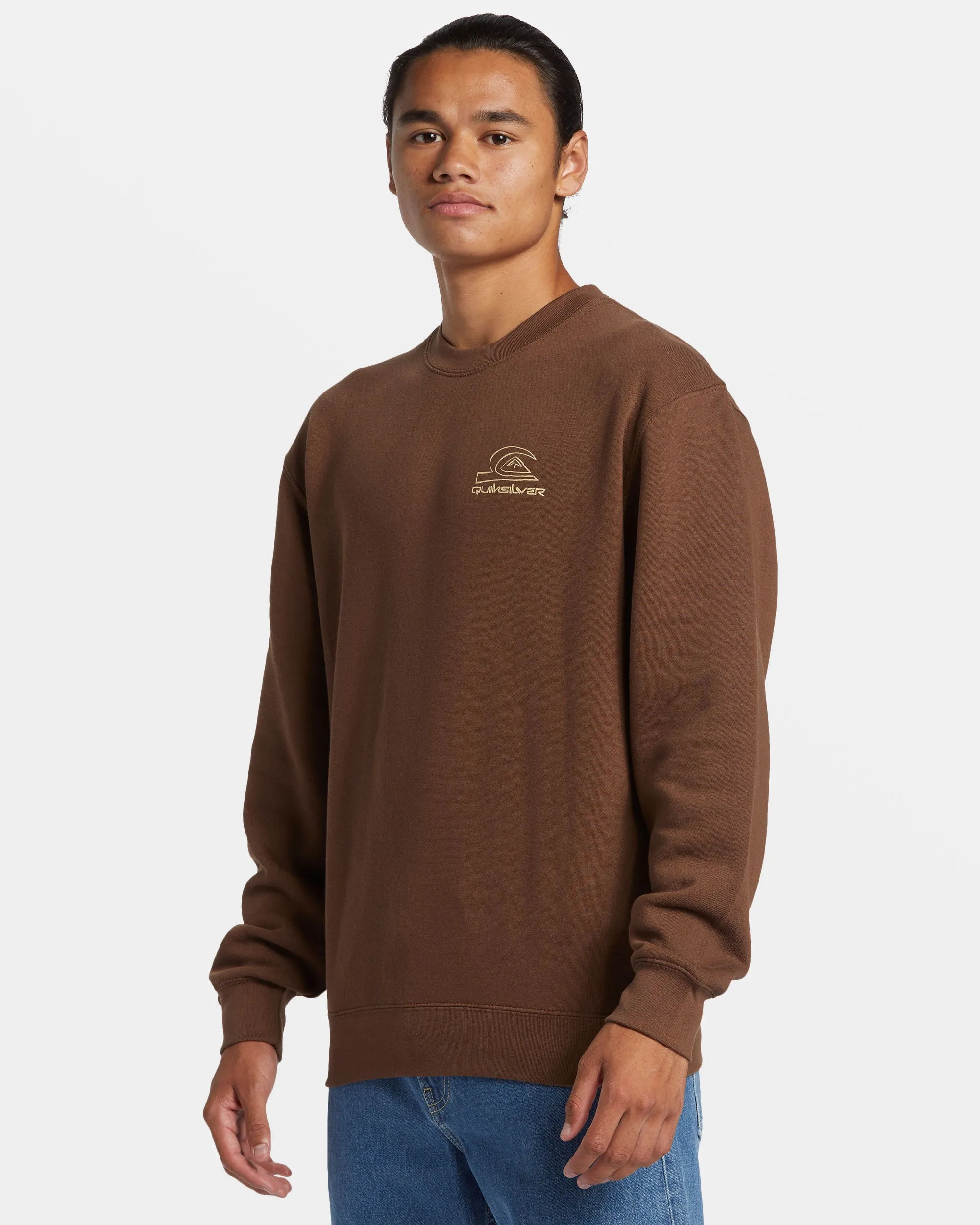 E Peace Out Crew Neck Sweatshirt - Chestnut