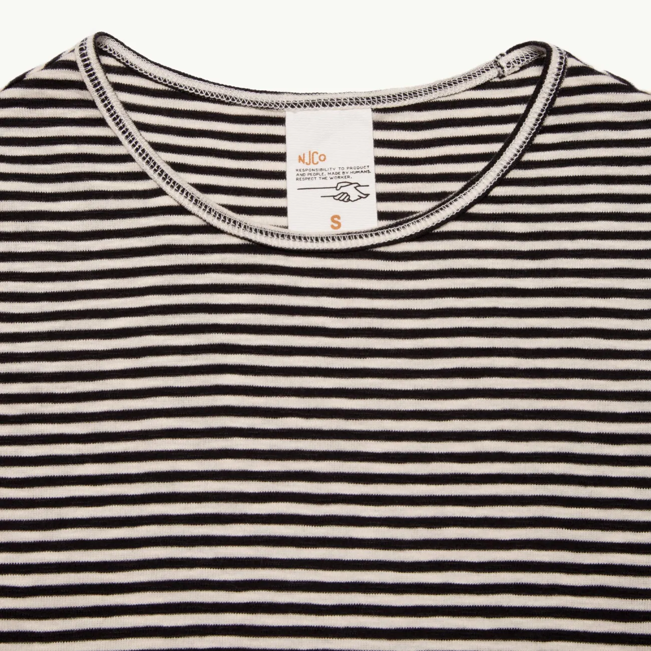 Eve Striped Slub T-Shirt - Ecru