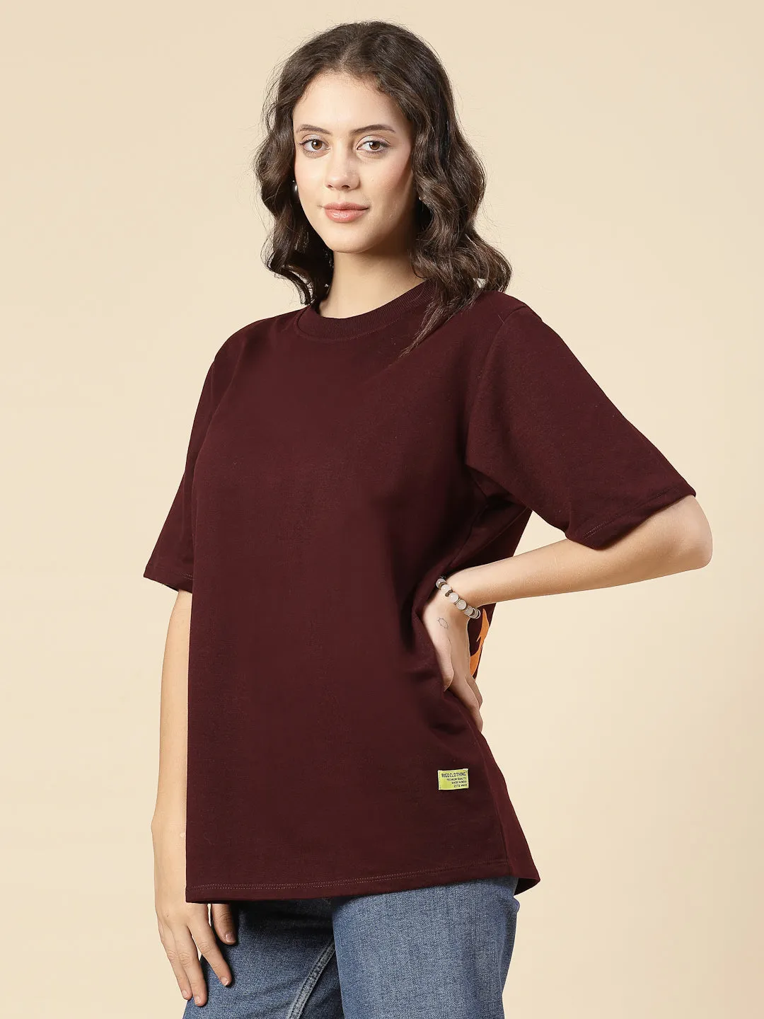 Fashionably Oversized Terry Print Tees