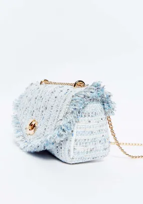 Fringe fabric crossbody bag