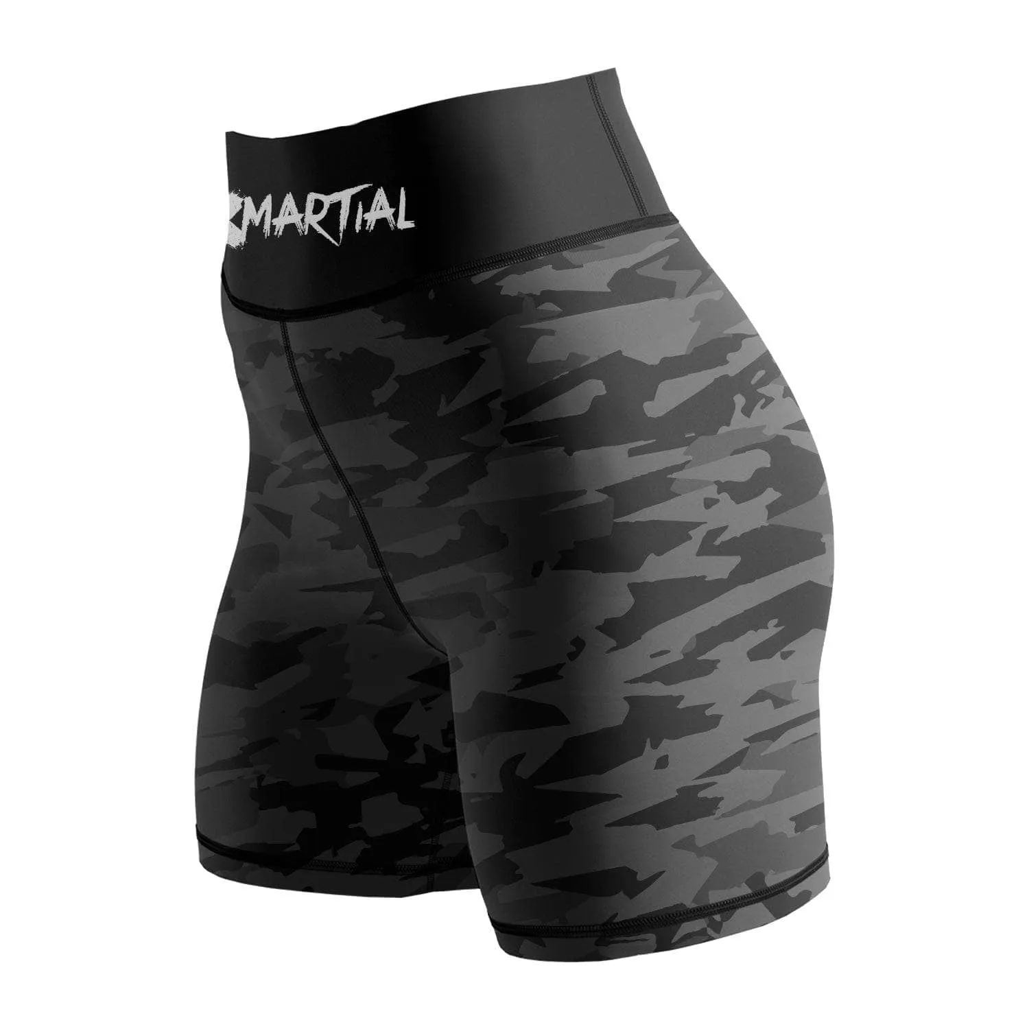 Geometric Camo Women's Rank BJJ/MMA Compression Shorts