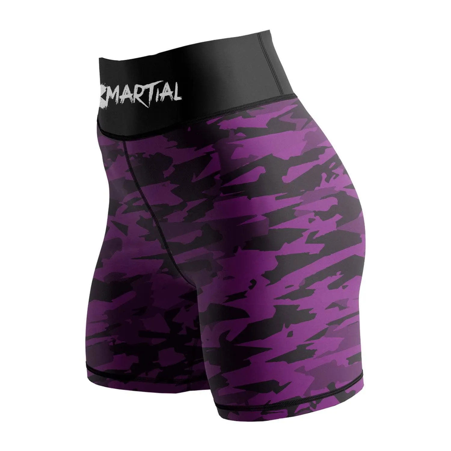 Geometric Camo Women's Rank BJJ/MMA Compression Shorts