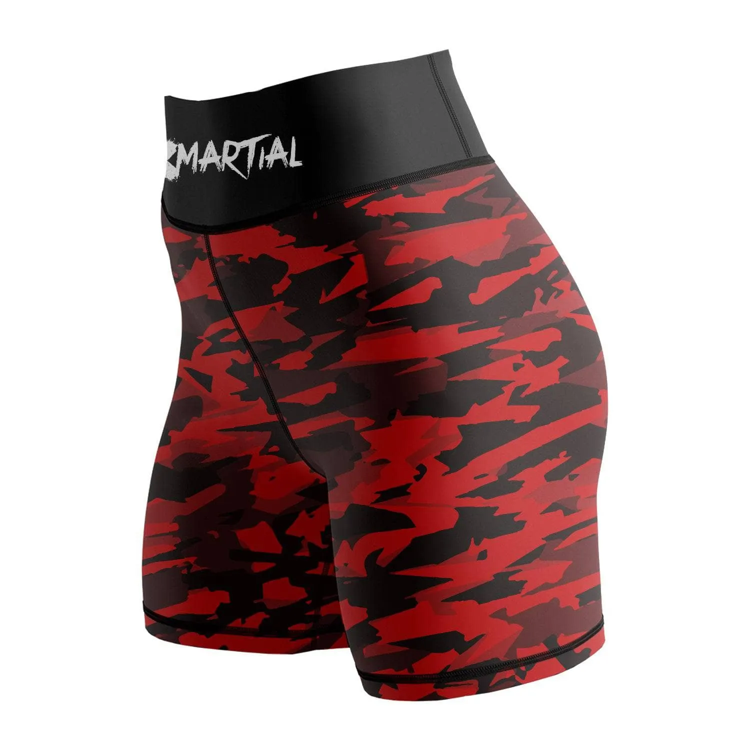 Geometric Camo Women's Rank BJJ/MMA Compression Shorts