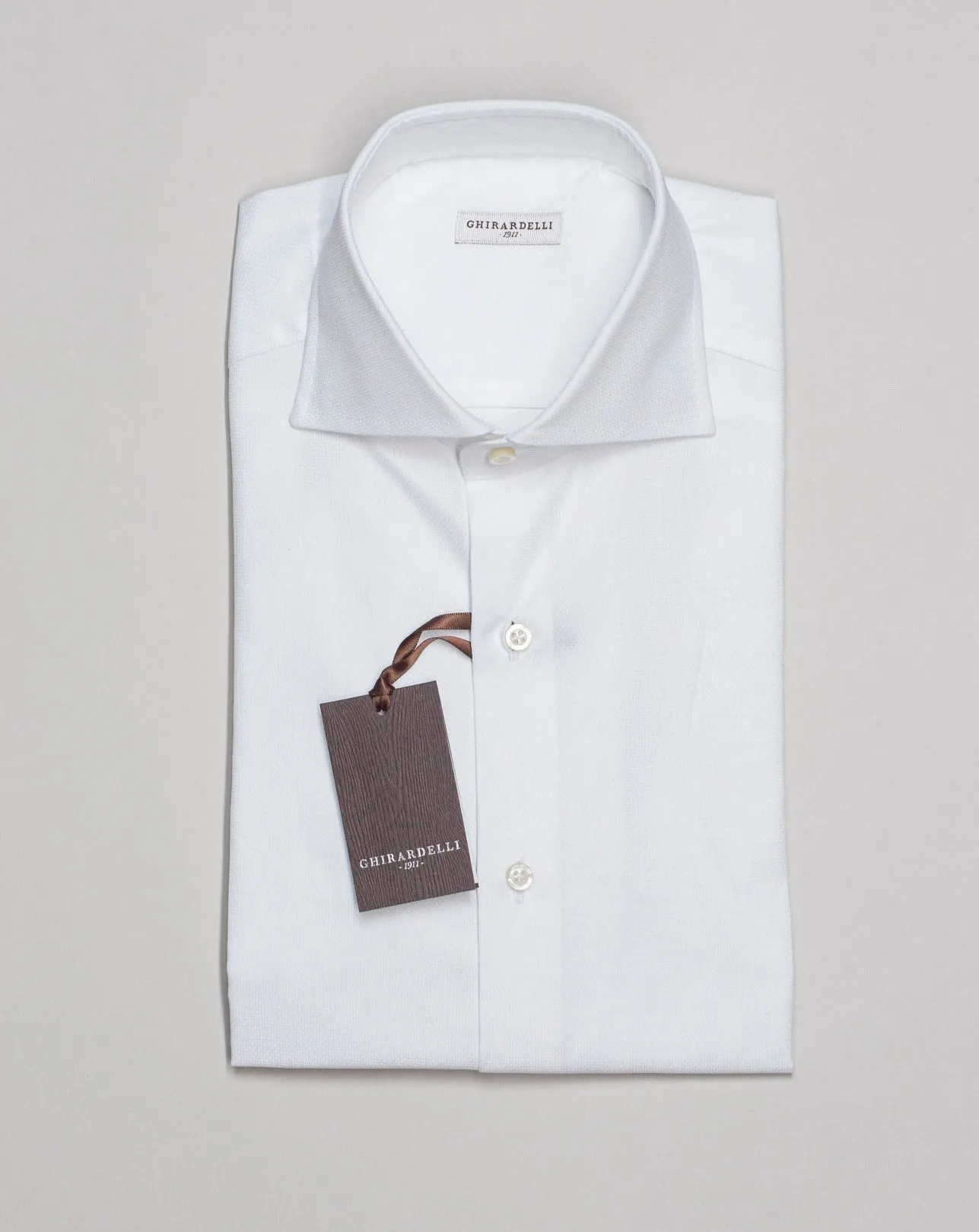 Ghirardelli Cotton Structured Shirt / White