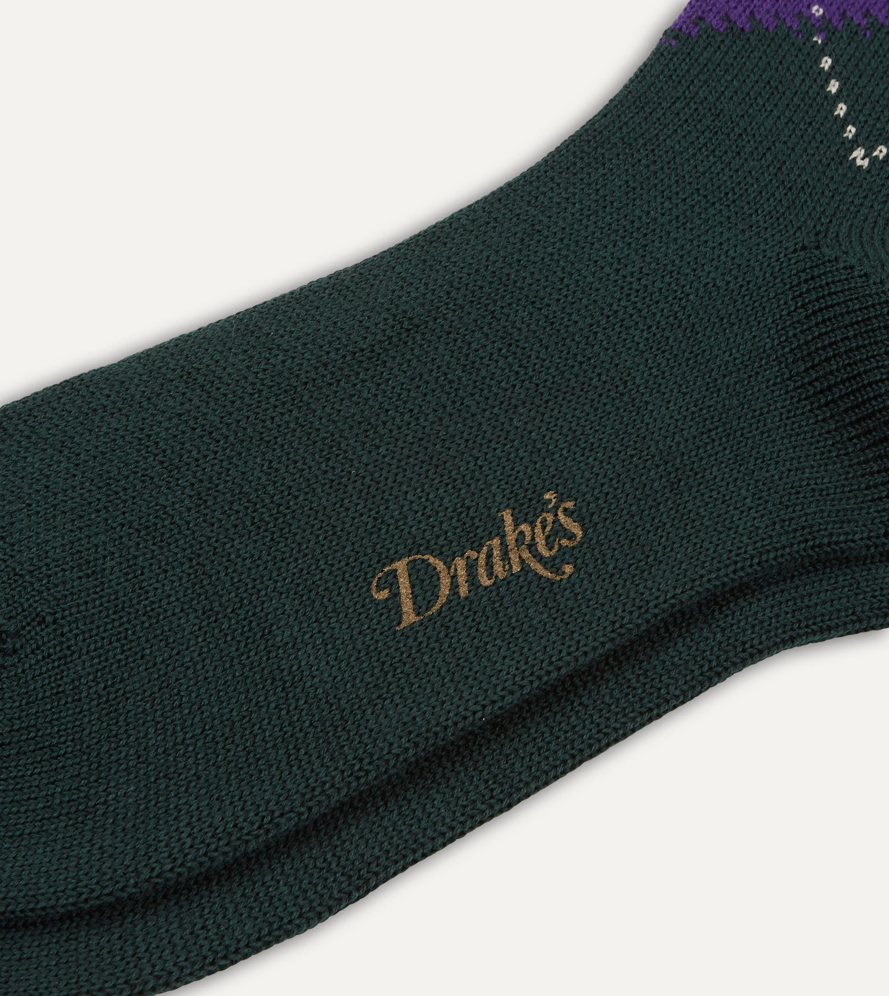 Green Argyle Wool Cotton Socks