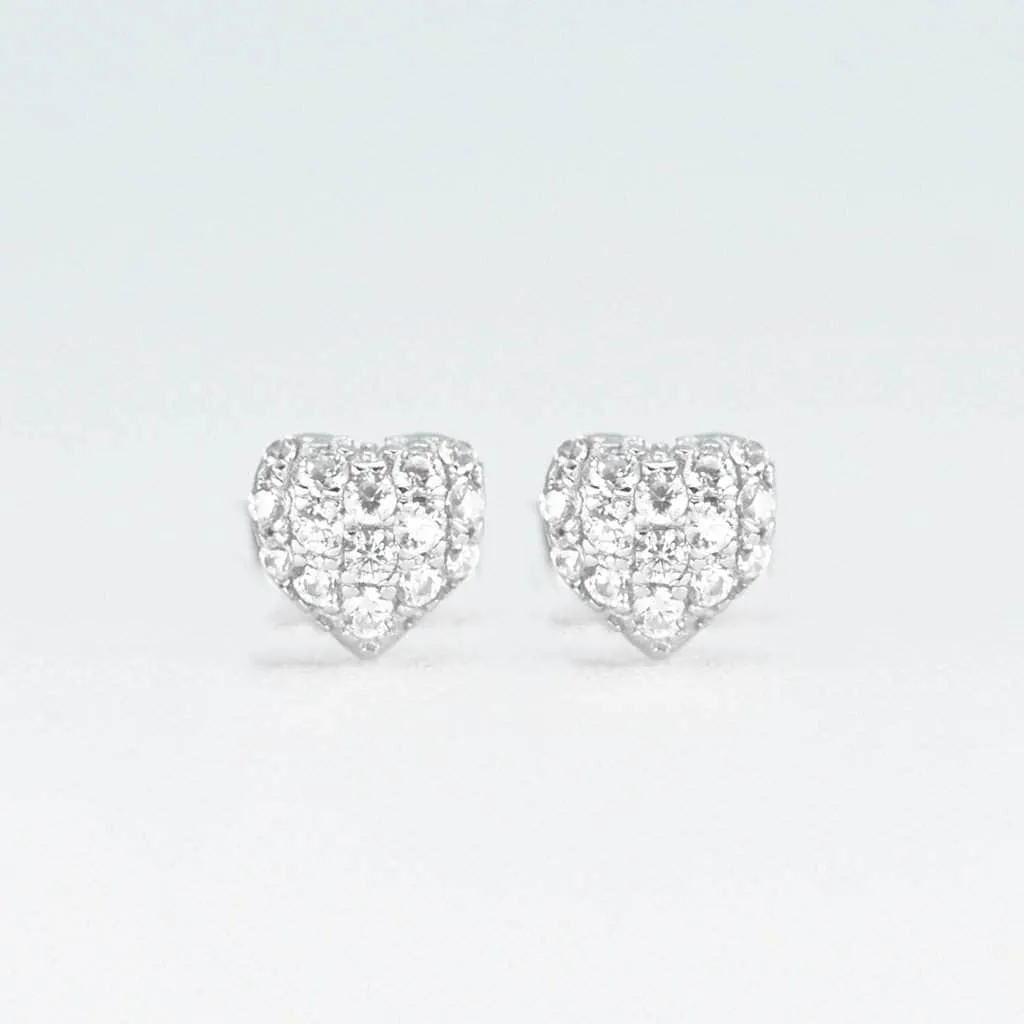 Heart Shape Stud Earrings