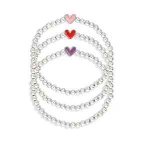 Heart Stretch Bracelet Set (Set of 3)