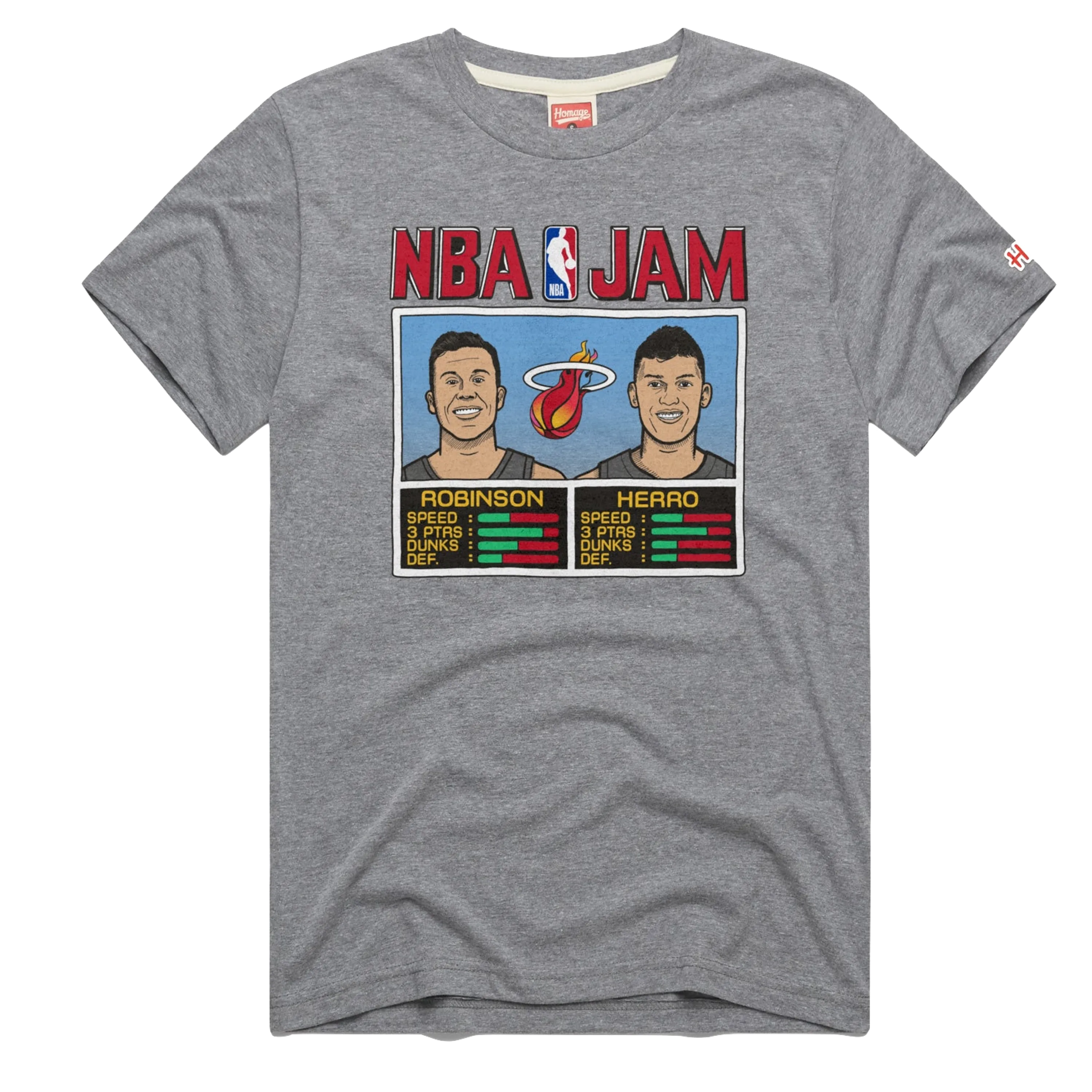 Homage Miami HEAT Mashup Duncan Robinson & Tyler Herro NBA Jam Tee