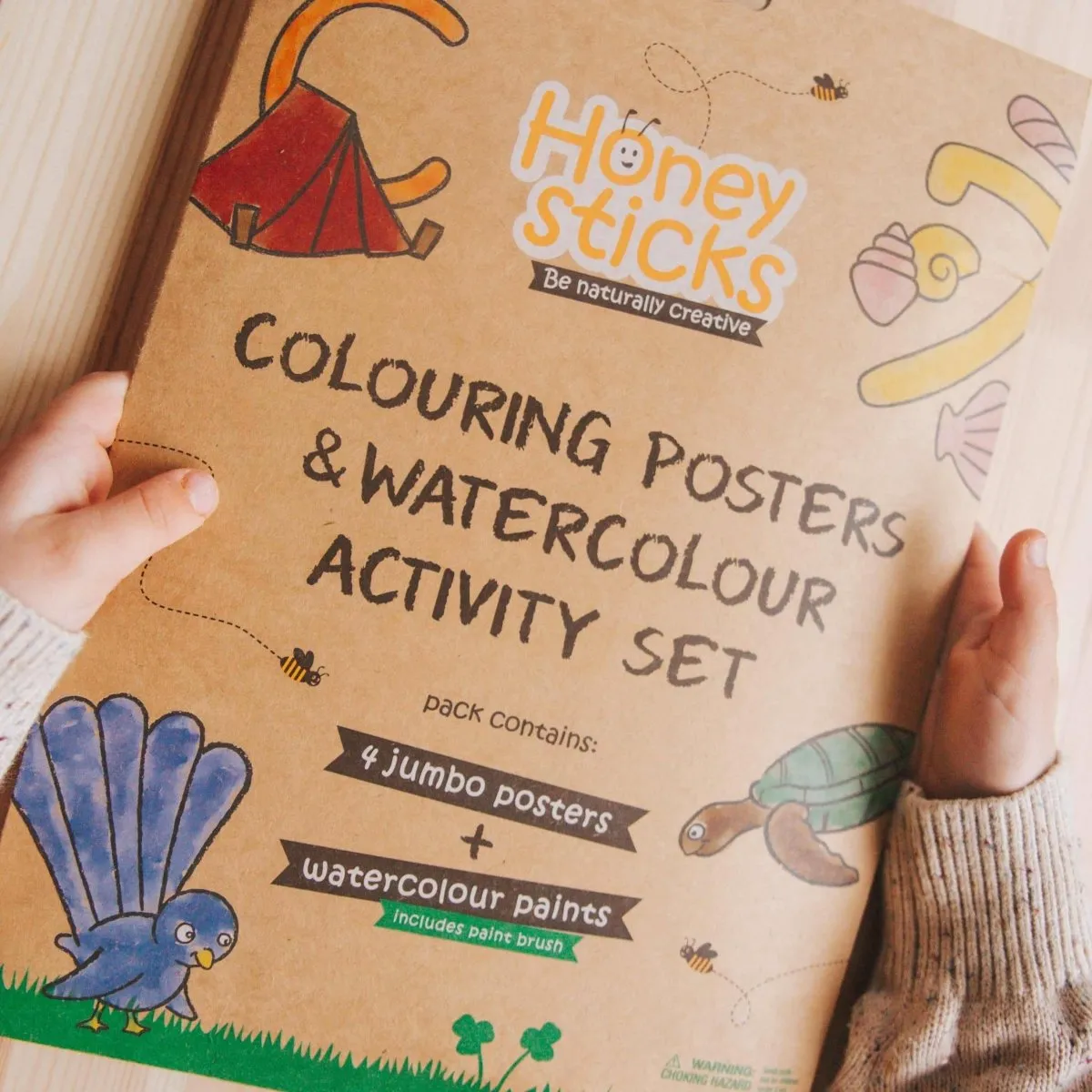 Honeysticks Jumbo Posters & Watercolour Paints Activity Set