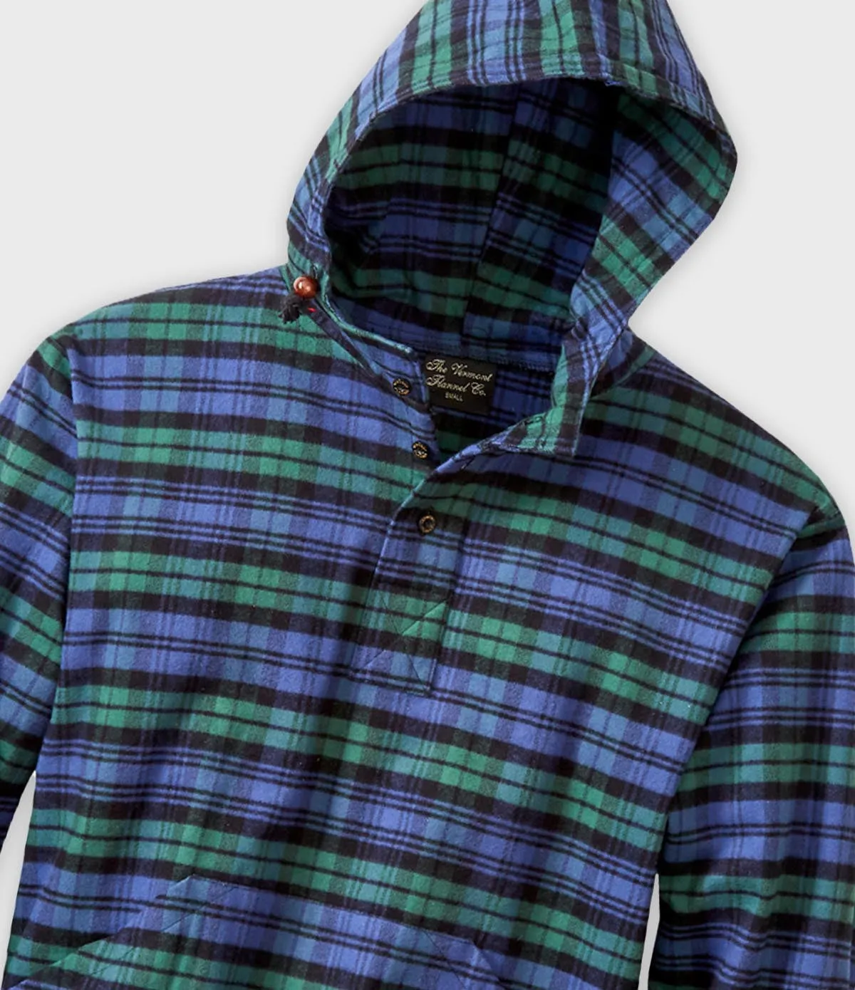 Hooded Flannel Pullover - Black Watch