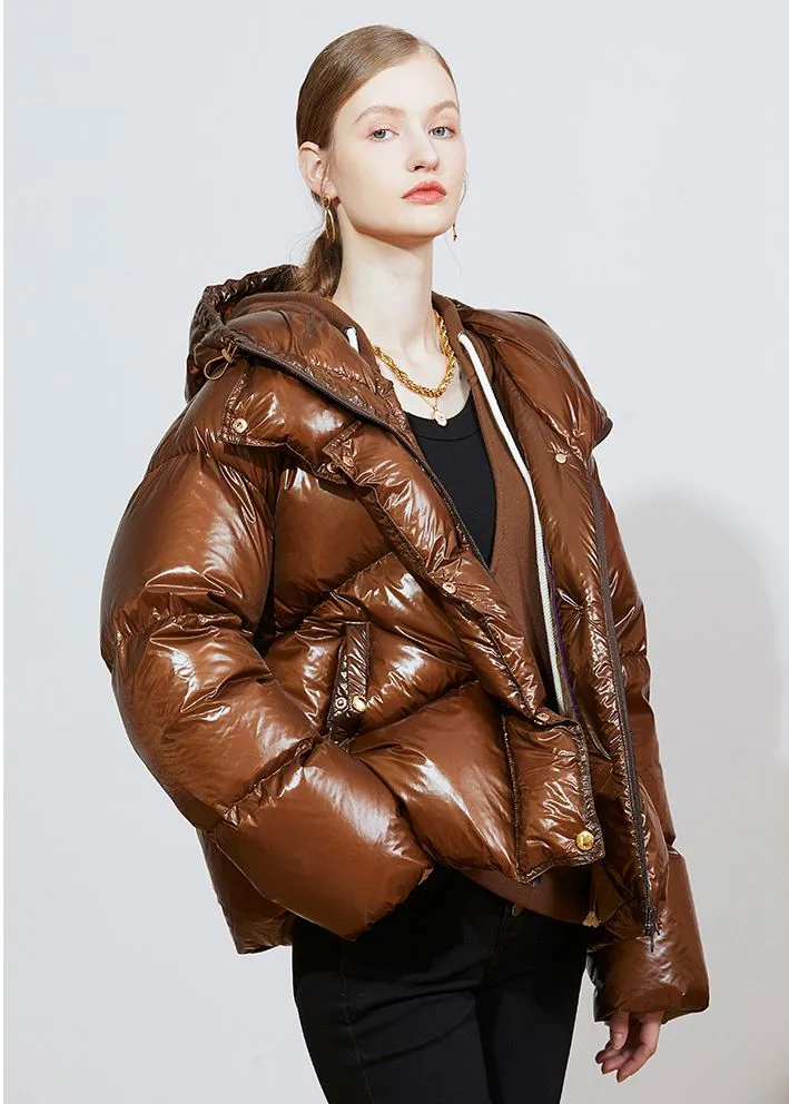 Hooded Thick Down Puffer Coat