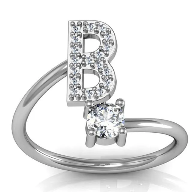 Iced Initial Ring