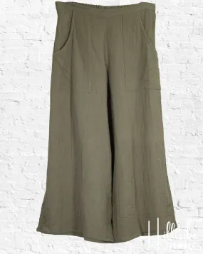 Khaki Gauze Jammin' Capris