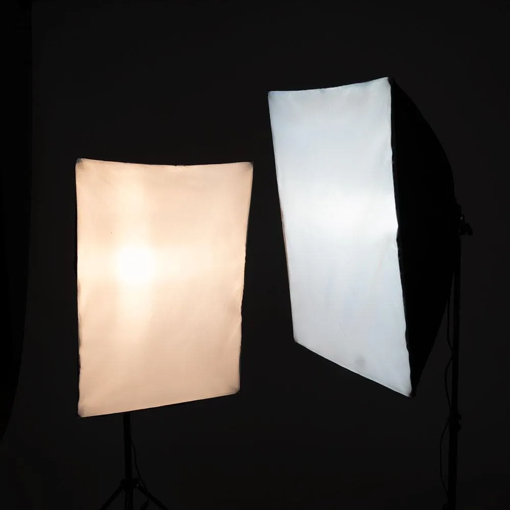 'Kreator Kit' Double Softbox Bi-Coloured LED Lighting Home Studio