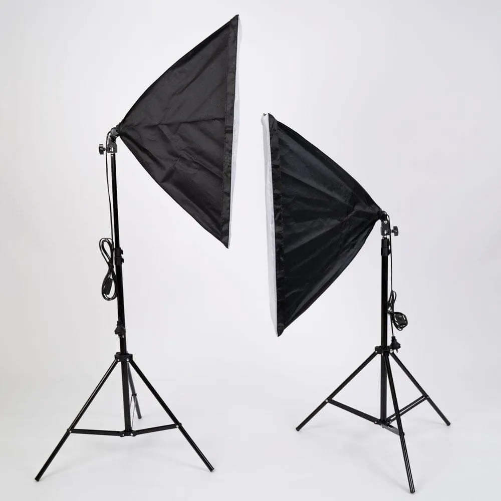 'Kreator Kit' Double Softbox Bi-Coloured LED Lighting Home Studio