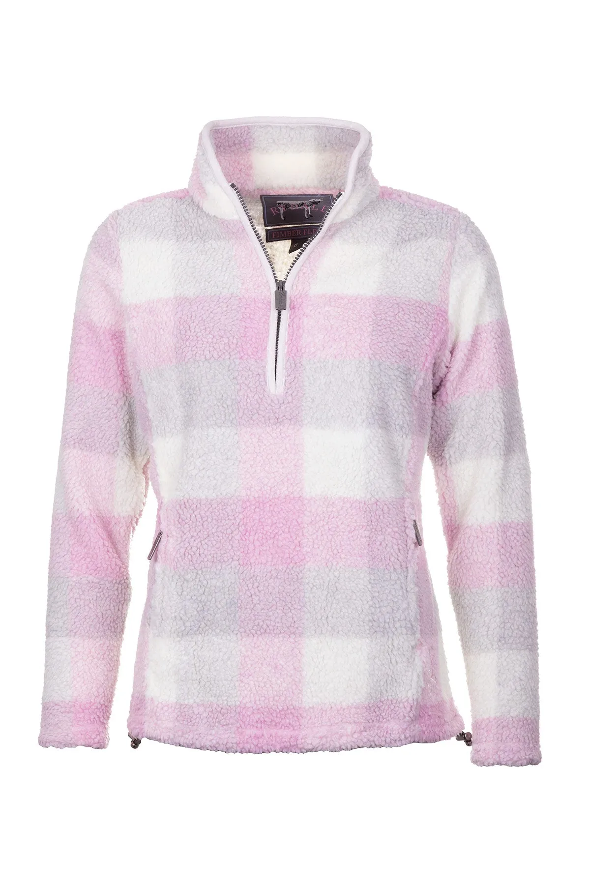 Ladies Sherpa Fleece Checked Jumper - Fimber