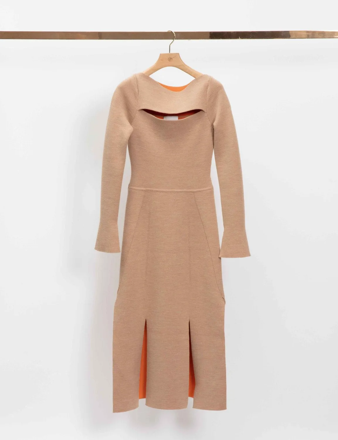 Long Sleeve Double Face Wool Knitted Dress