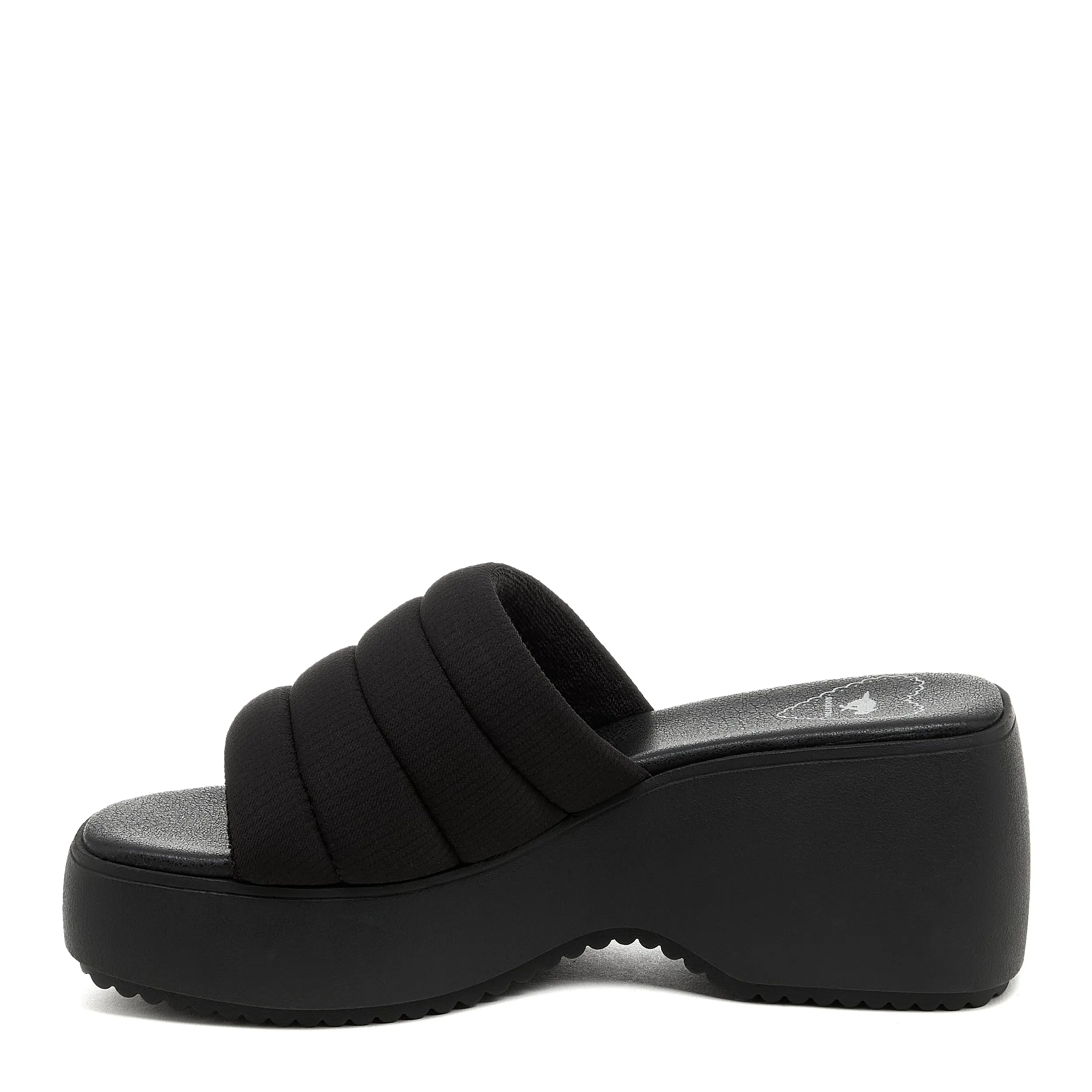 Lounge Black Platform Slide Sandal