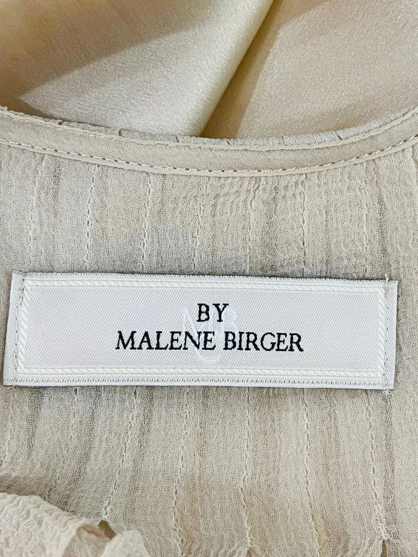 Malene Birger  Silk Ruffle Studded Top. Size 40FR